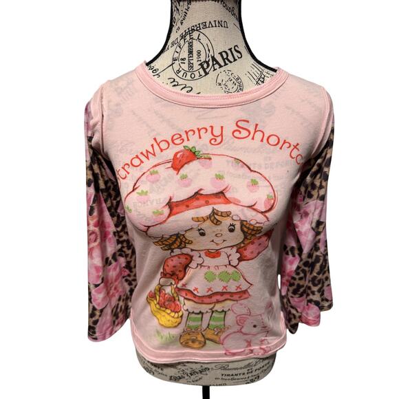 Upcycled Strawberry Shortcake Top - Picture 2 of 7